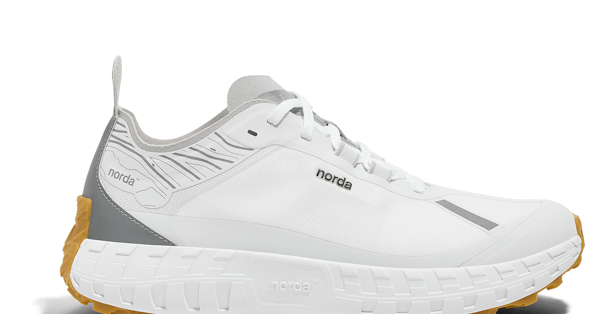 Men's Trail Running Shoes - White Gum 001A | norda run