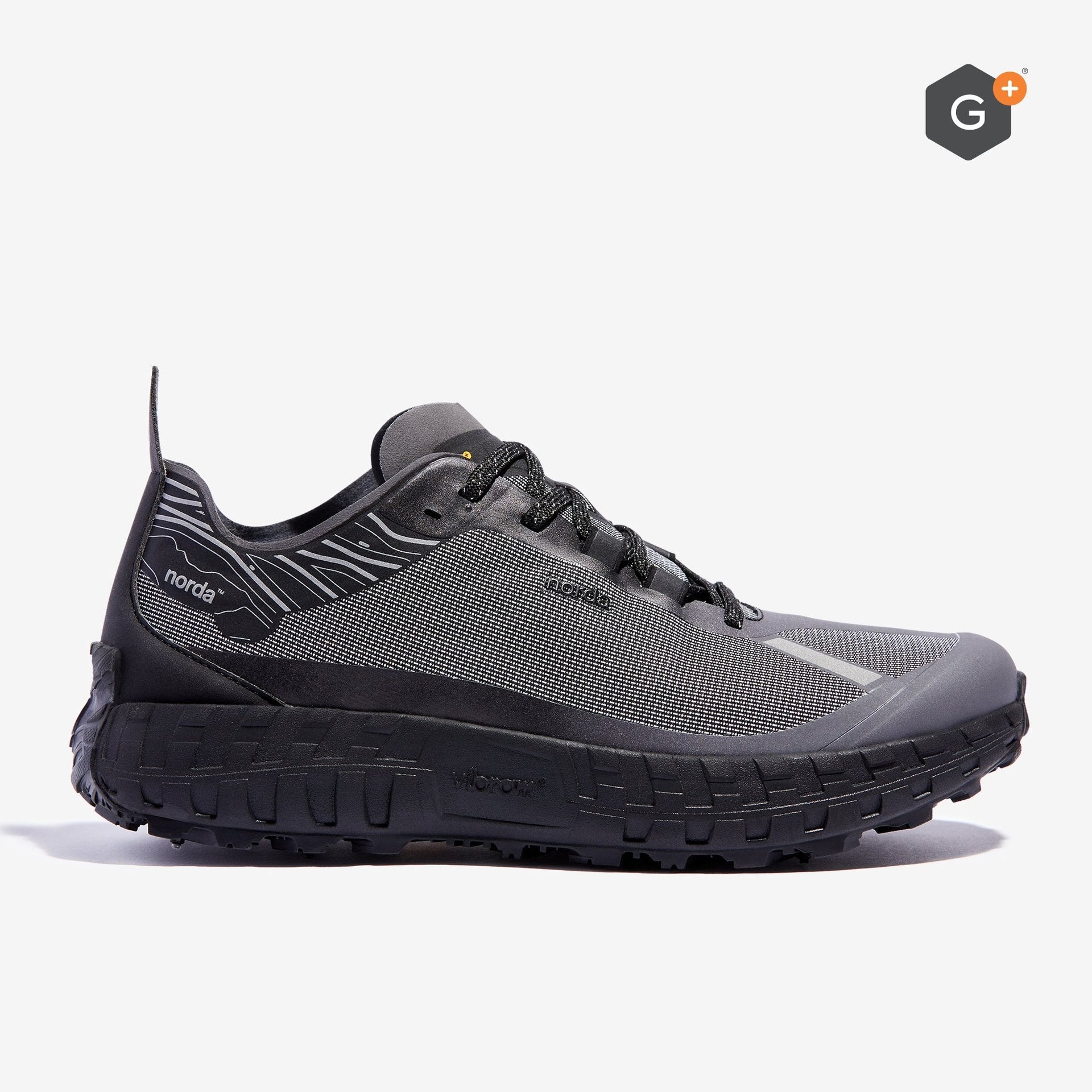 Men's Winter Trail Shoes in Black 001 G+ Spike - norda run