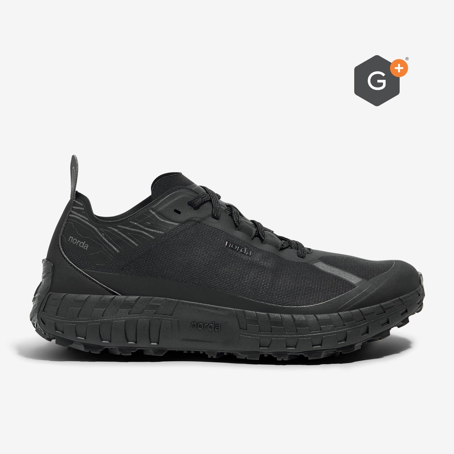 Men's Water Resistant Shoes in Stealth Black 001A G+ - norda run