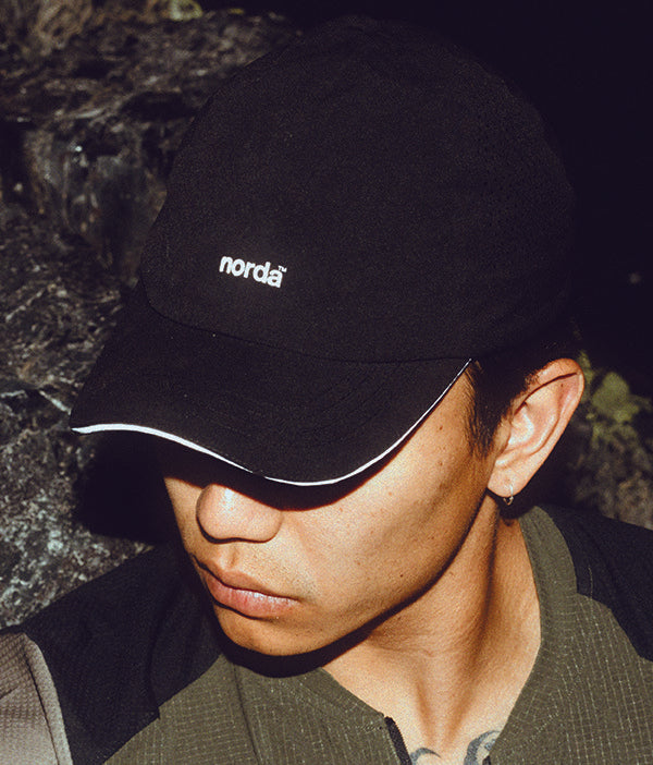 Men's Trail Running Black Shade Cap - norda run