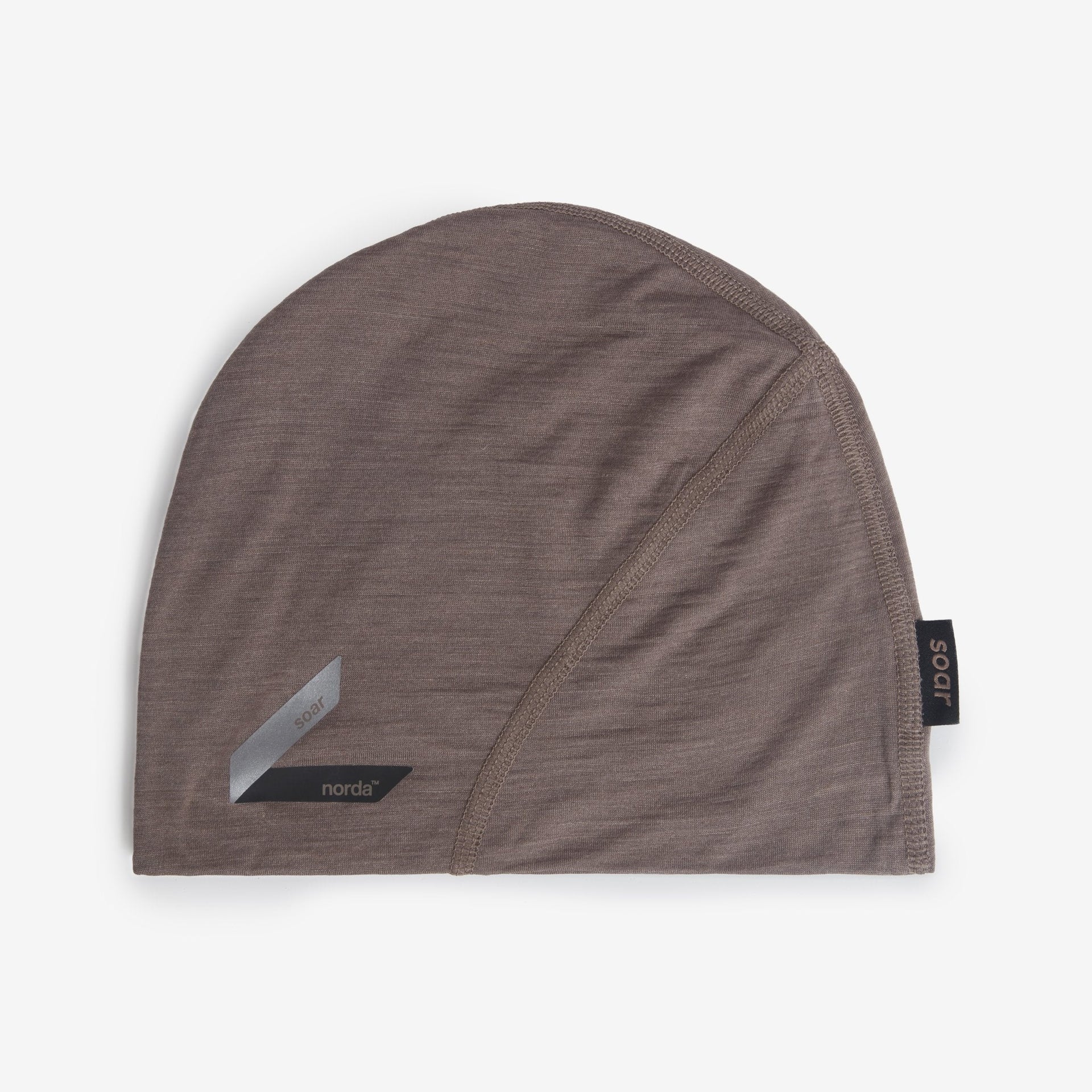 Merino Silk Beanie norda x Soar/Deep Taupe Front View