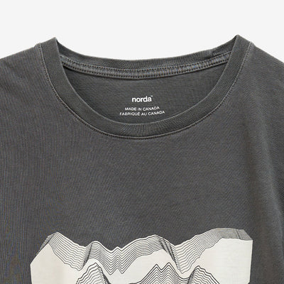 Unisex T-Shirt in Sun Faded Black Mindscape Tee - norda run