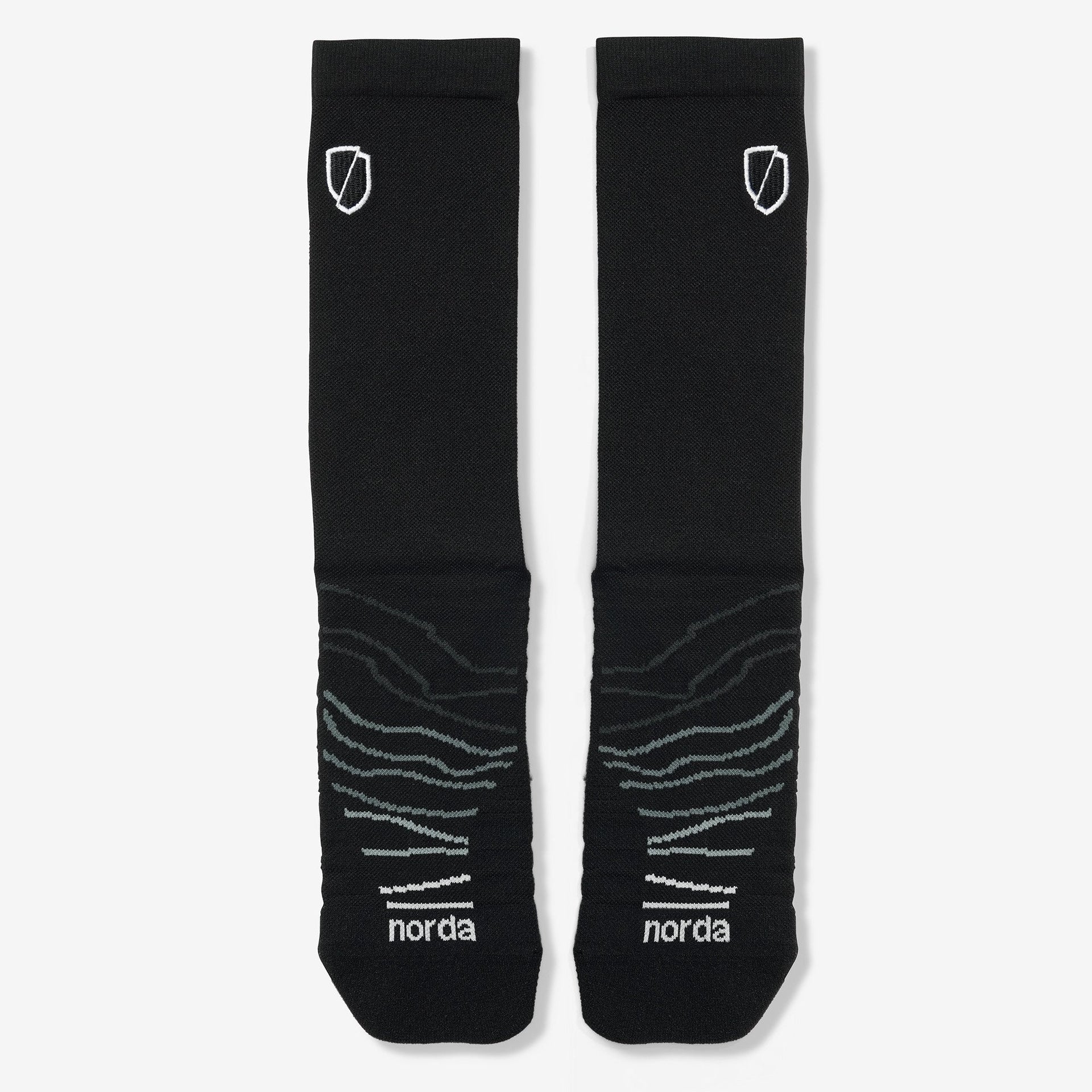 Unisex Running Socks Black Performance Sock - norda run