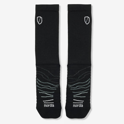 Unisex Running Socks Black Performance Sock - norda run