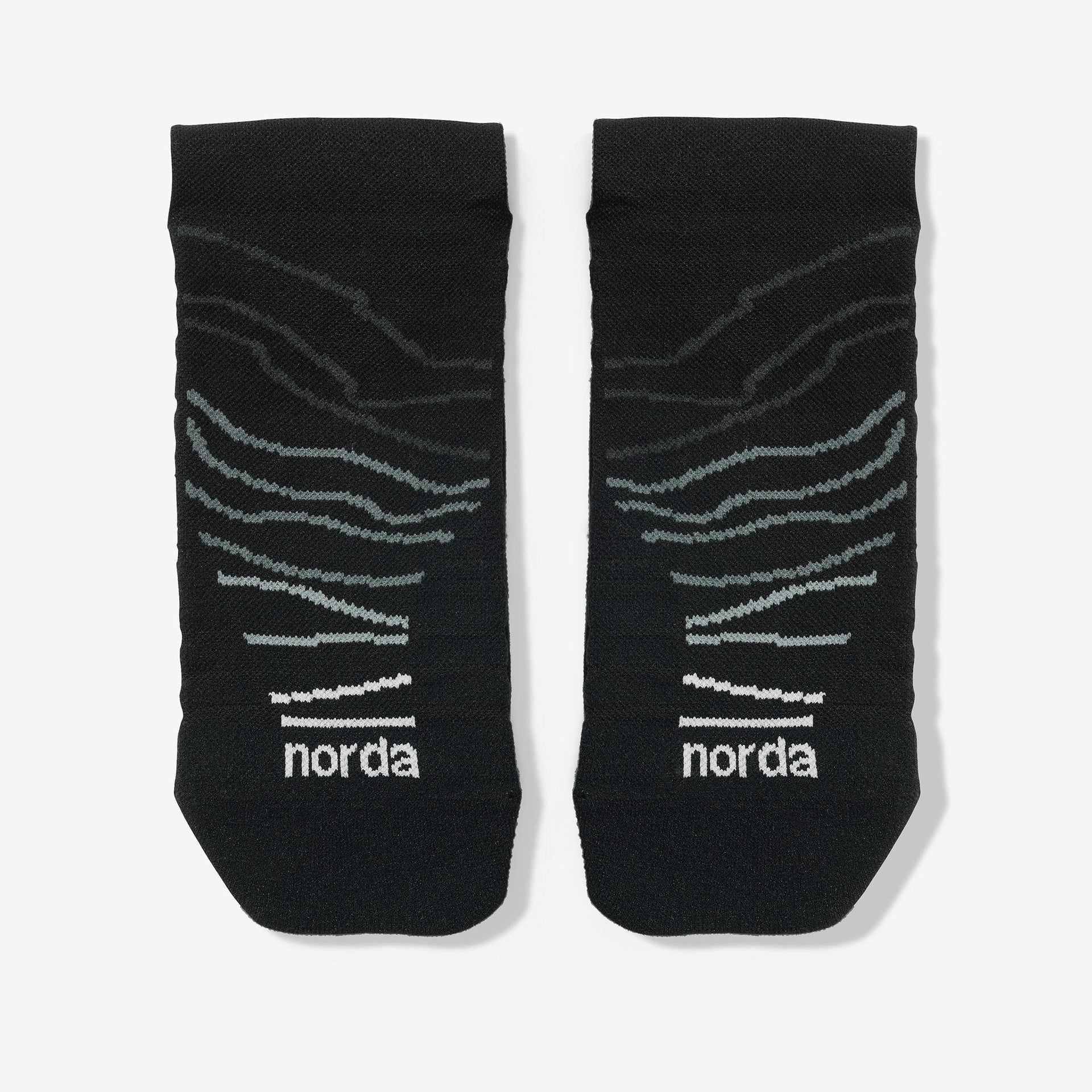 Unisex Running Socks Black Performance Sock - norda run