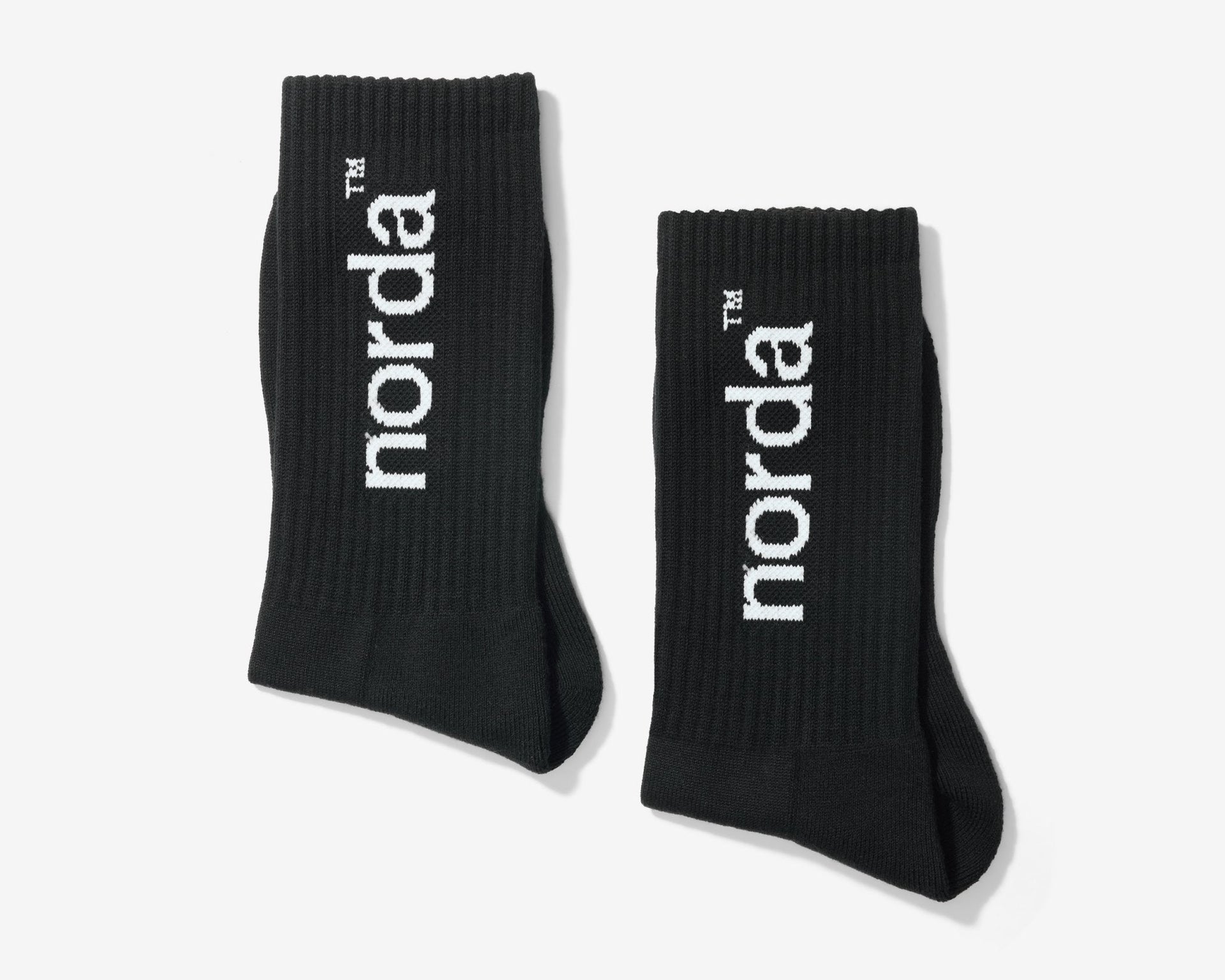 Unisex Lifestyle Socks Black Retro Sock - norda run