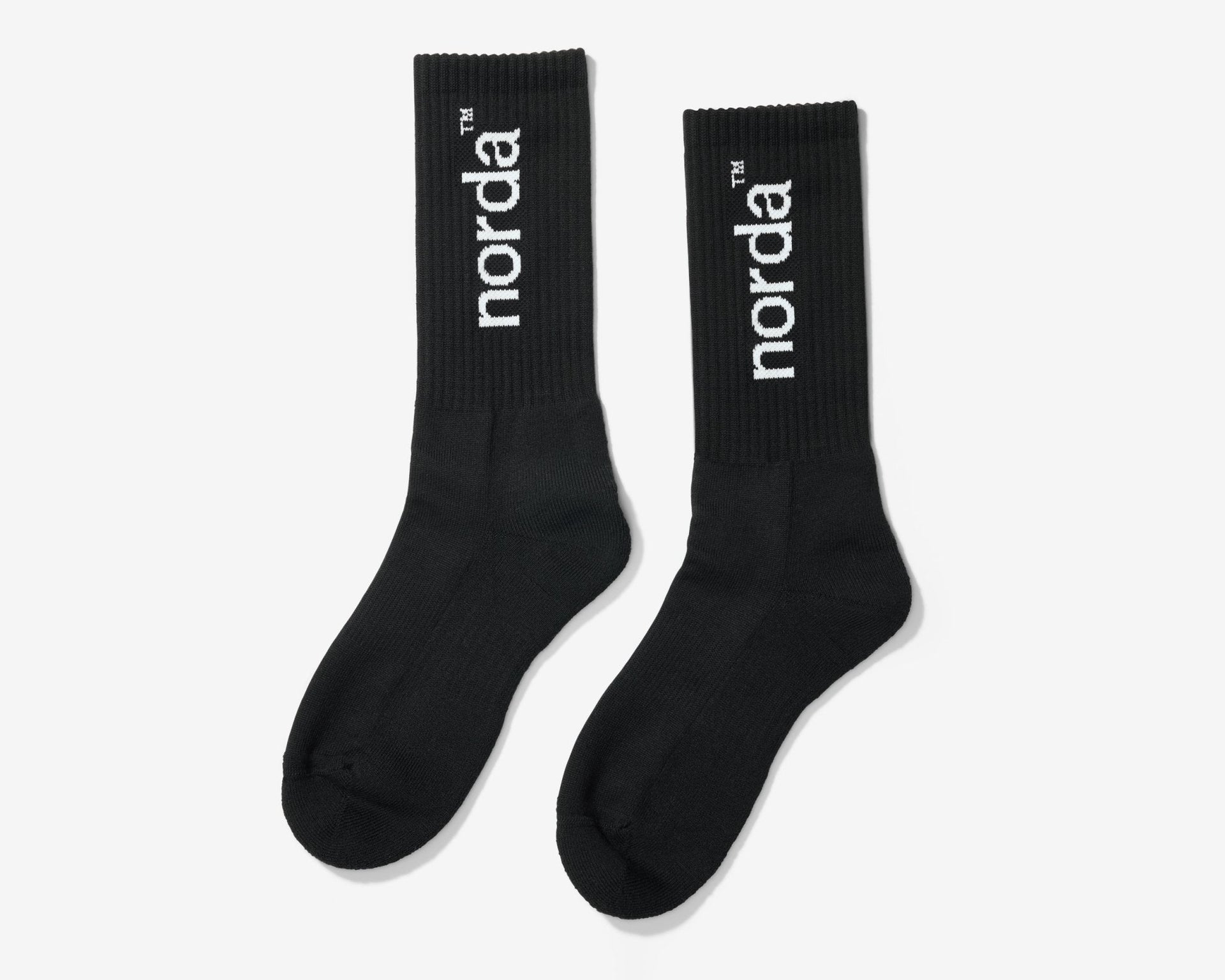 Unisex Lifestyle Socks Black Retro Sock - norda run