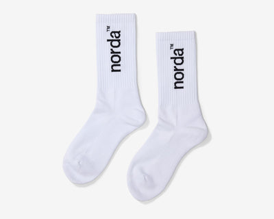 Unisex Lifestyle Socks White Retro Sock - norda run