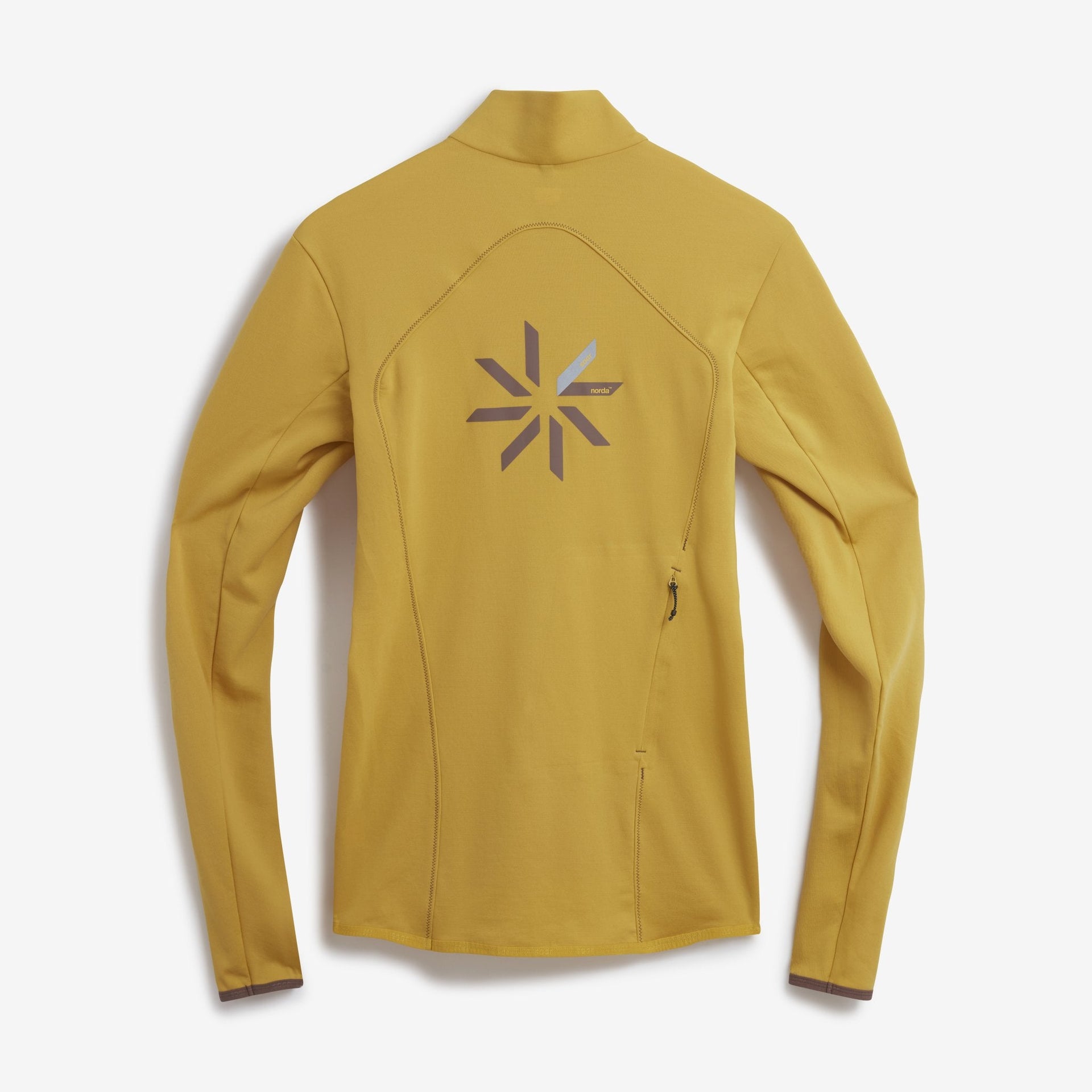 Men's WoolTech Top  norda x Soar/Ceylon Yellow Back View